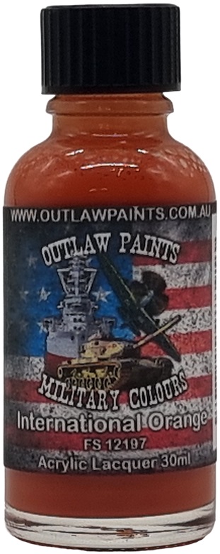 Boxart US Military Colour - International Orange FS12197 OP030MIL Outlaw Paints