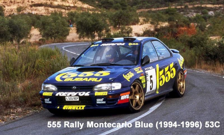 Boxart Subaru Paints 555 Rally Montecarlo Blue (1994-1996) 53C  Zero Paints