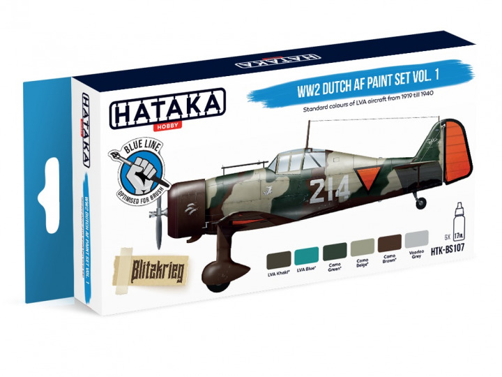 Boxart WW2 DUTCH AF PAINT SET VOL. 1 HTK-BS107 Hataka Hobby Blue Line