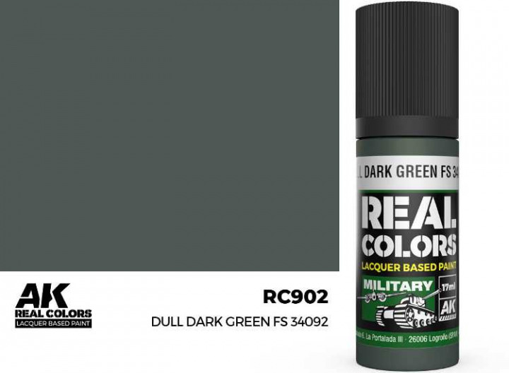 Boxart Dull Dark Green FS 34092  AK Real Colors