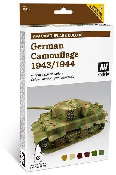 Boxart German Camouflage 1943/1944 (AFV Camouflage Colors) 092,006,040 Vallejo Model Air