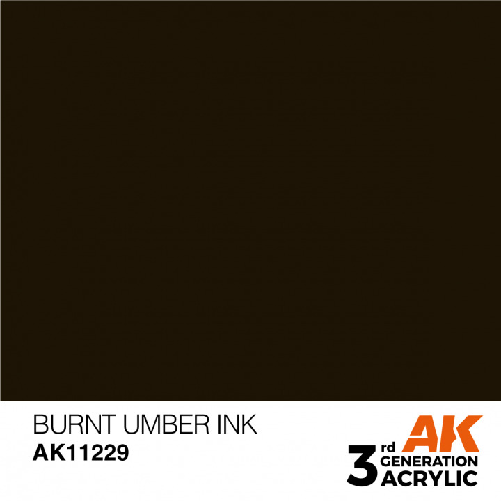 Boxart Burnt Umber - Ink  AK 3rd Generation