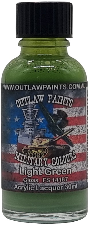 Boxart US Military Colour - Light Green OP17 FS14187 OP017MIL Outlaw Paints