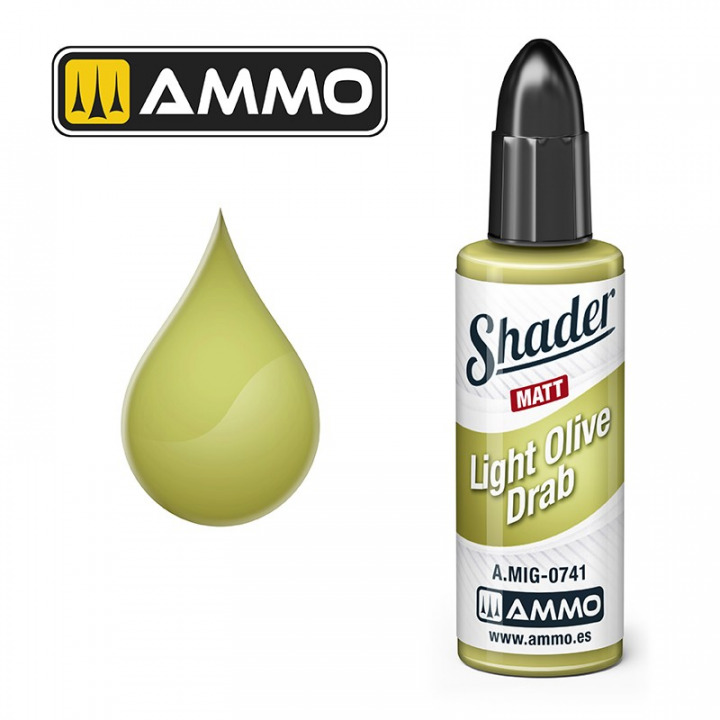 Boxart Light Olive Drab Shader A.MIG-0741 Ammo by Mig Jimenez